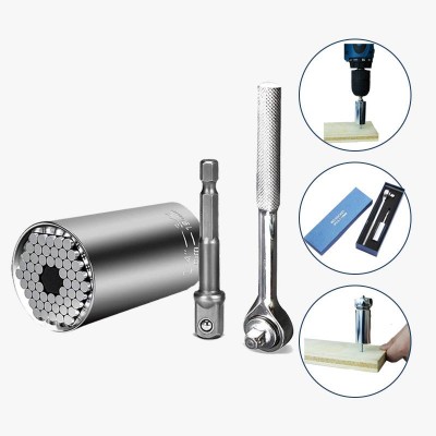 Head Multi Functional Sleeve Grip Multi Hand Tools Torque Universal Socket Wrench Ratchet Power Drill Adapter